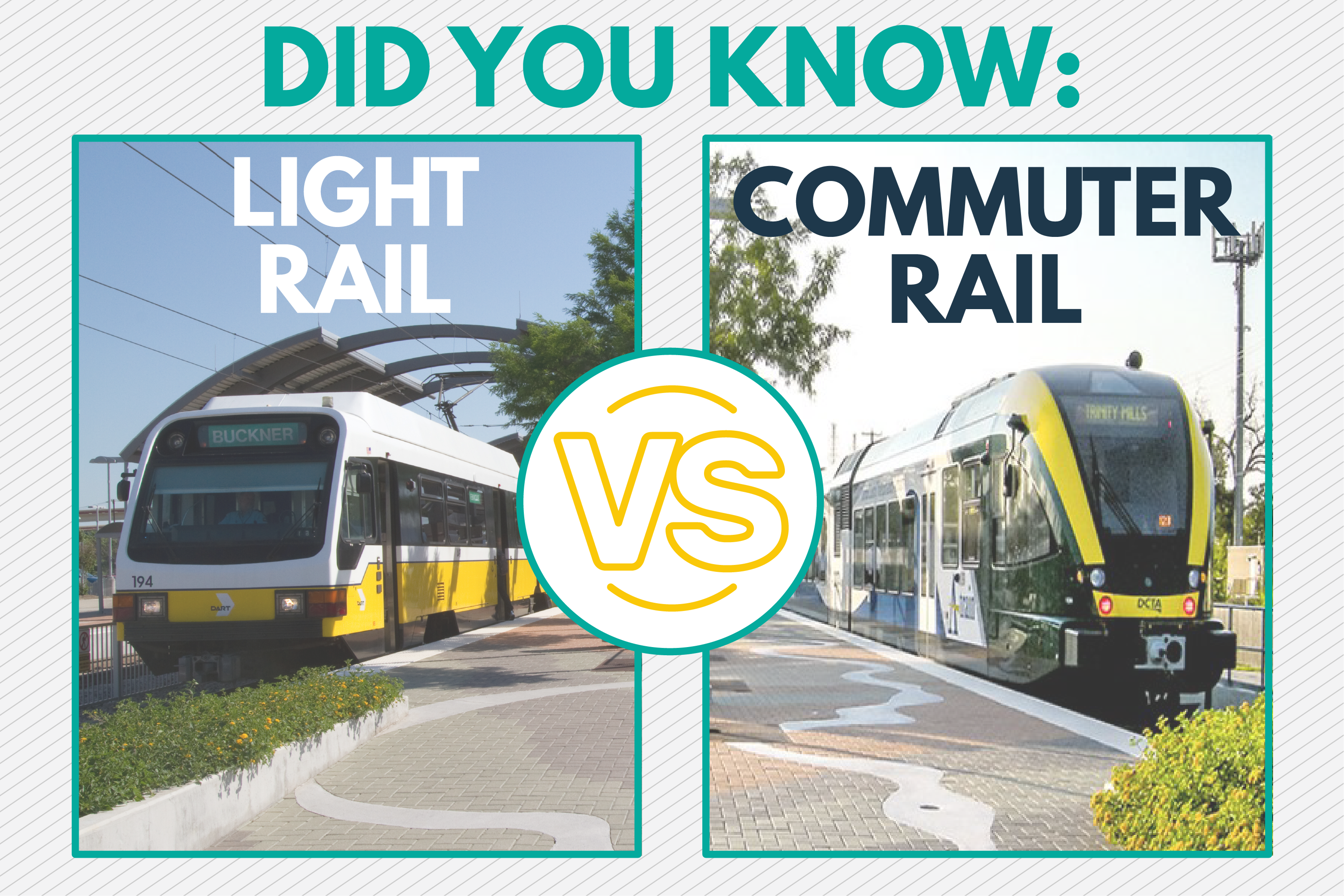 Spot the Difference: Commuter vs. Light Rail
